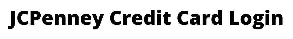 JCPenney Credit Card Login